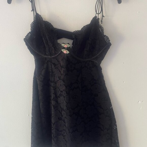 New! For Love & Lemons Creamsicle Lace Slip Dress Medium 37855 - Picture 2 of 11